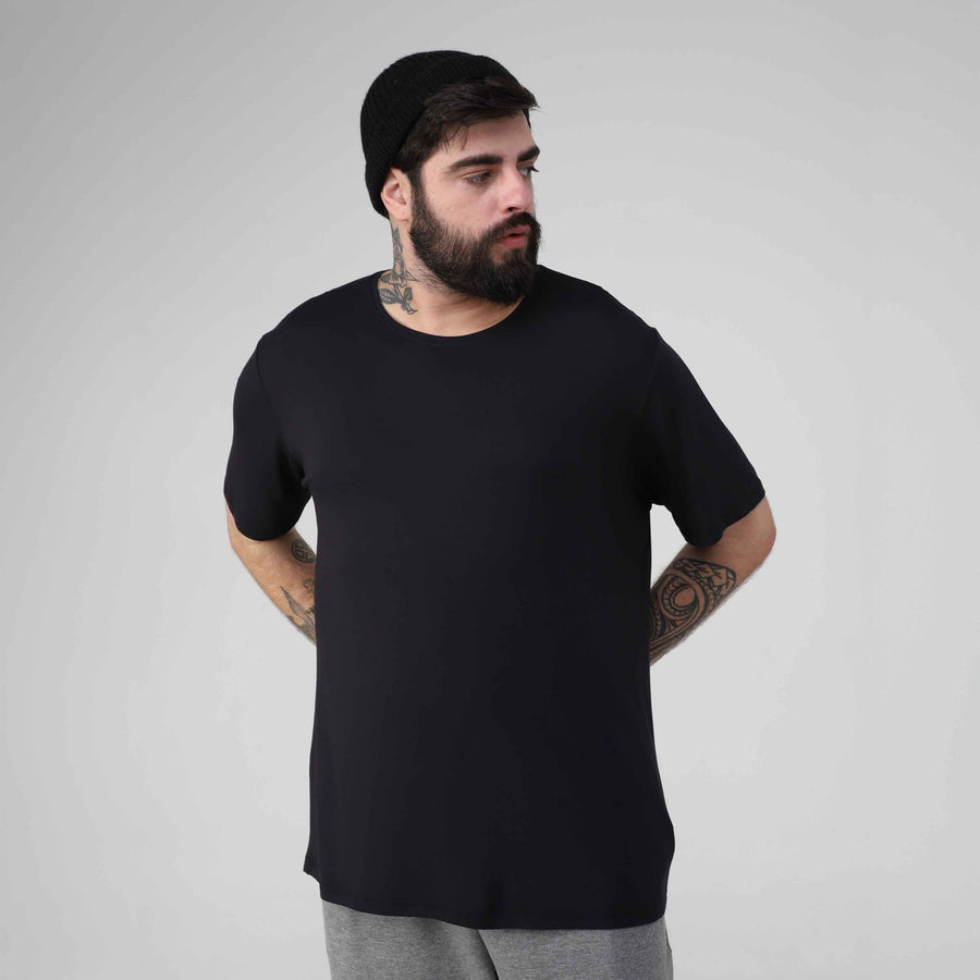 Tech T-Shirt Modal Plus Masculina - Preto