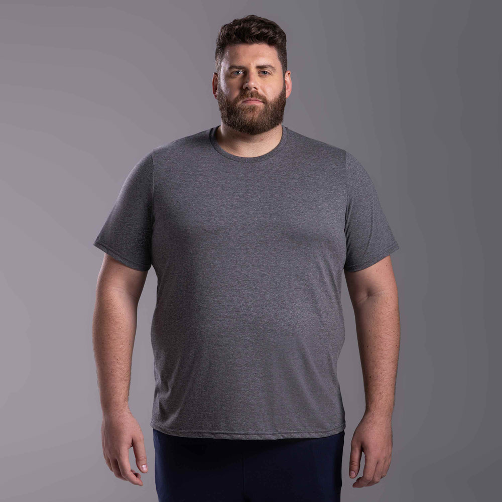 Tech T-Shirt Anti Odor Plus Masculina - Mescla Escuro