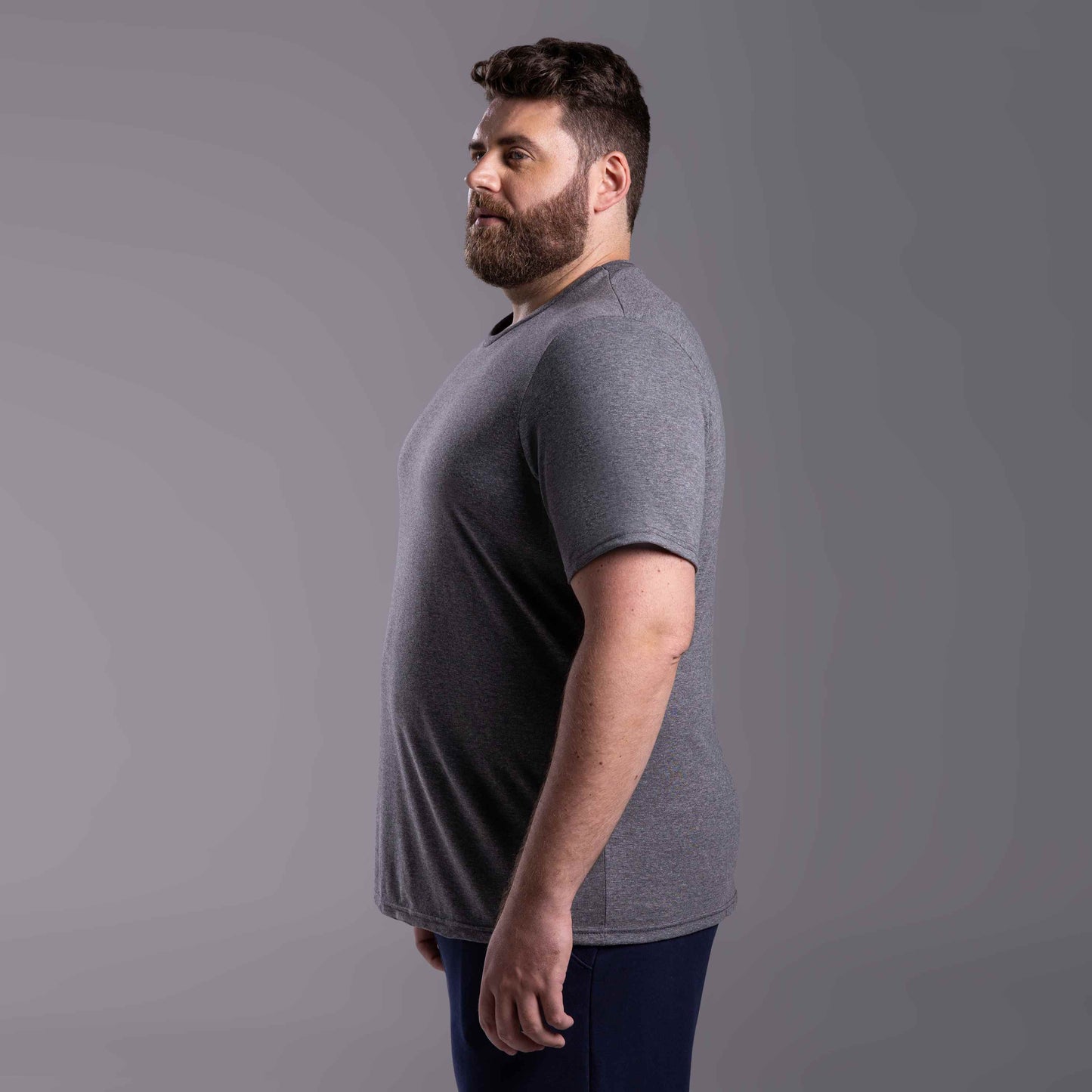 Tech T-Shirt Anti Odor Plus Masculina - Mescla Escuro