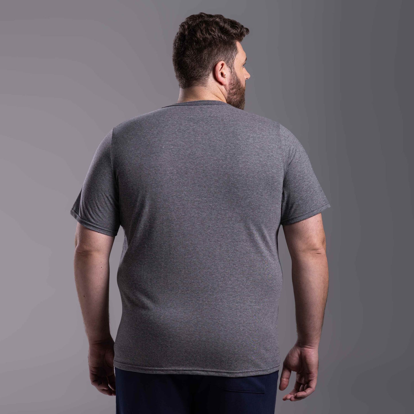 Tech T-Shirt Anti Odor Plus Masculina - Mescla Escuro