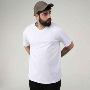Tech T-Shirt Impermeável Gola V Plus Masculina - Branco