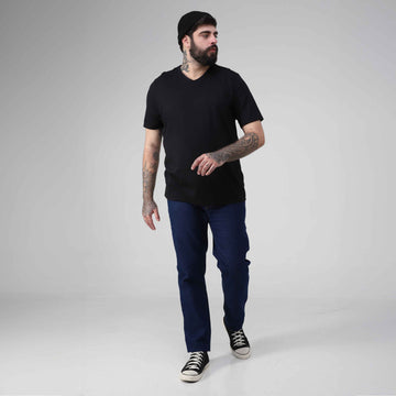 Tech T-Shirt Impermeável Gola V Plus Masculina - Preto