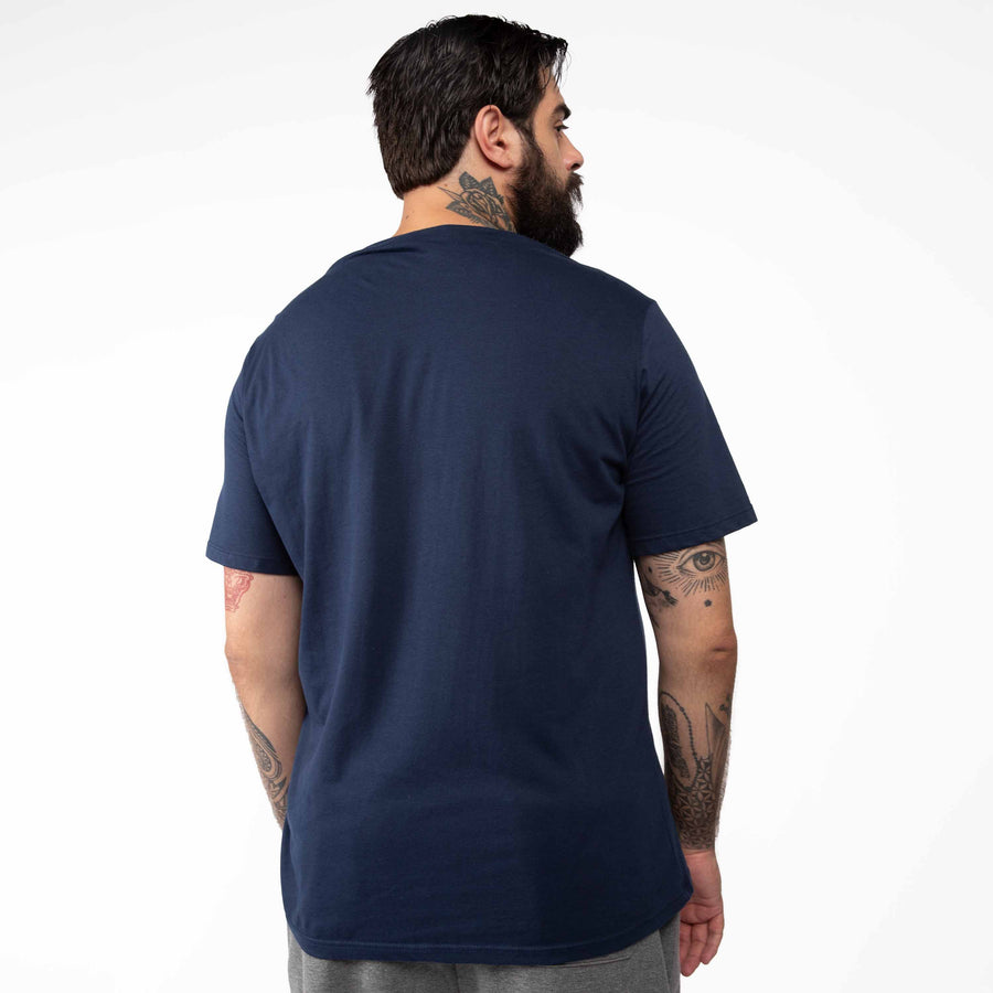 Tech T-Shirt Impermeável Gola V Plus Masculina - Azul Marinho