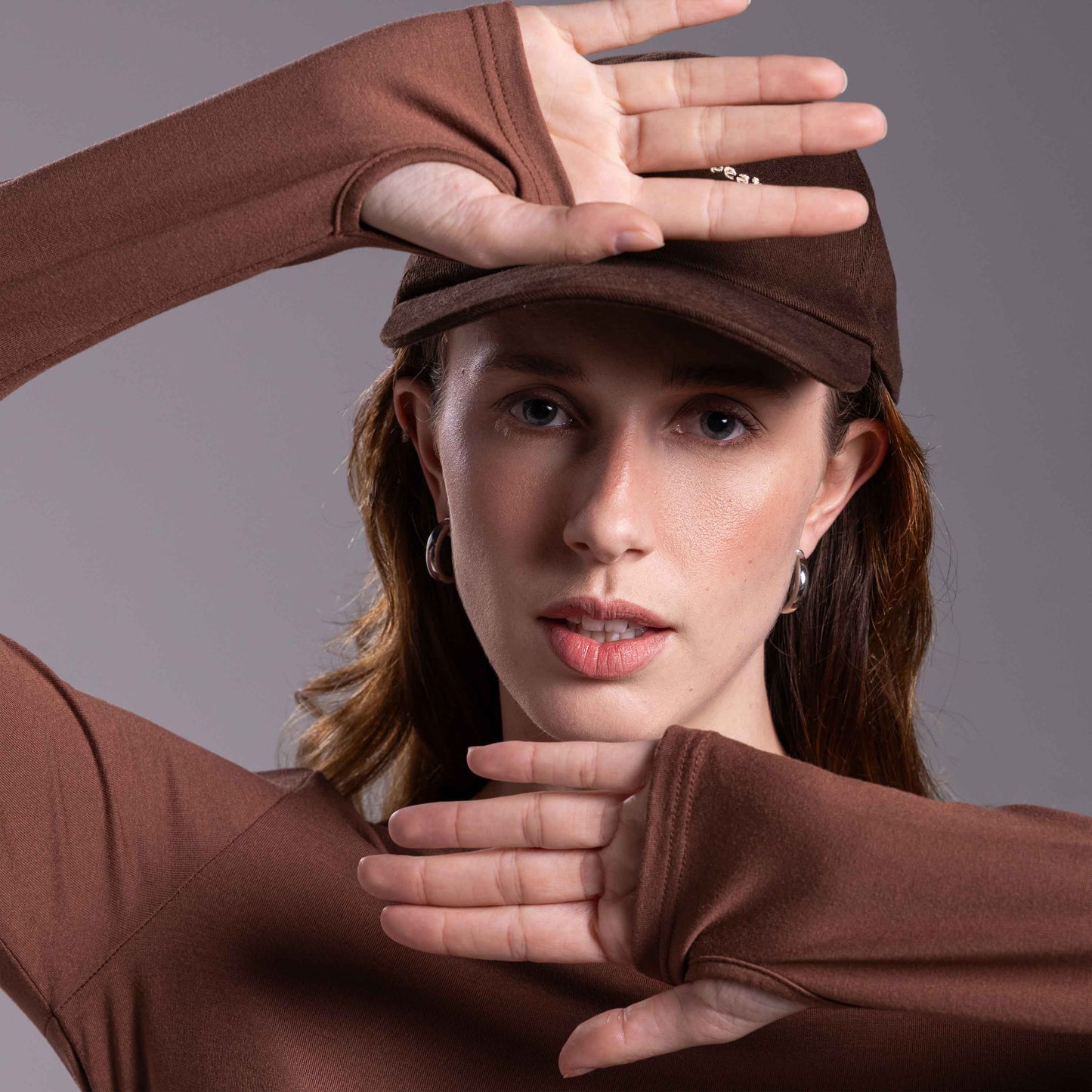 Tech T-Shirt Modal Manga Longa Feminina - Marrom Avelã