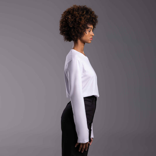 Tech T-Shirt UV Manga Longa Feminina - Branco