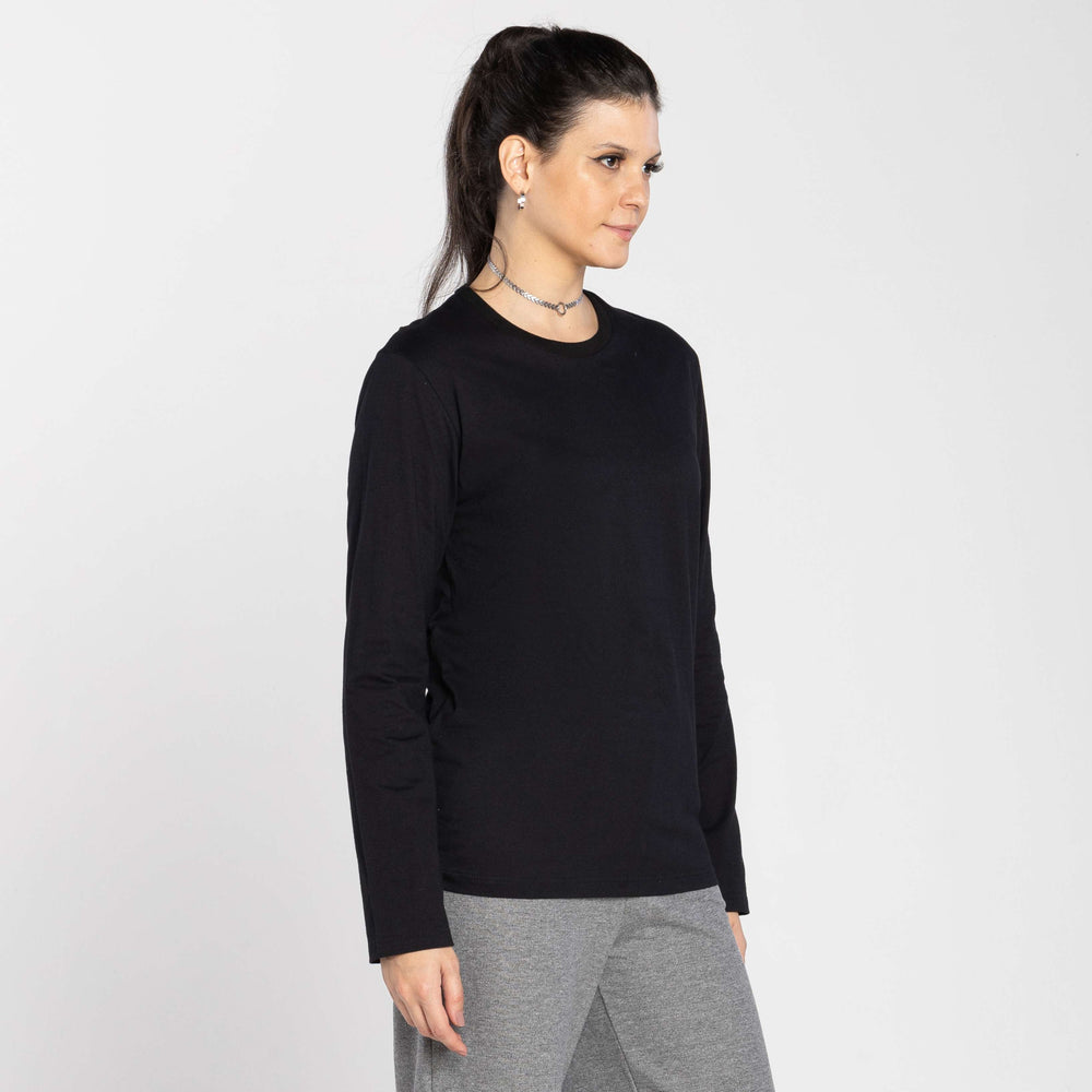 Tech T-Shirt UV Manga Longa Feminina - Preto