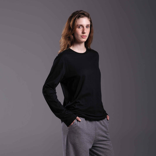 Tech T-Shirt UV Manga Longa Feminina - Preto