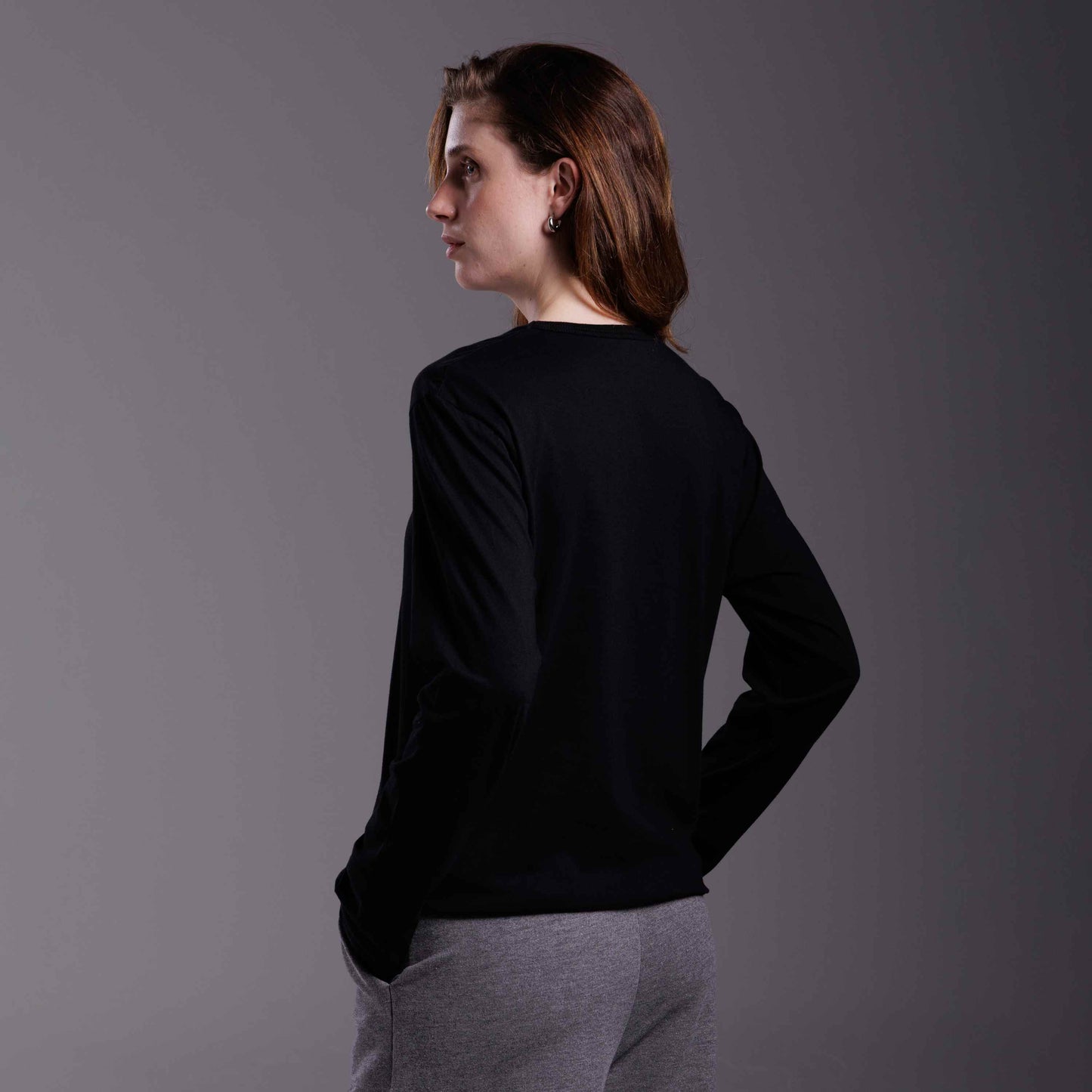 Tech T-Shirt UV Manga Longa Feminina - Preto