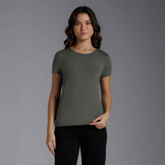 Tech T-Shirt Modal Feminina - Verde Figo