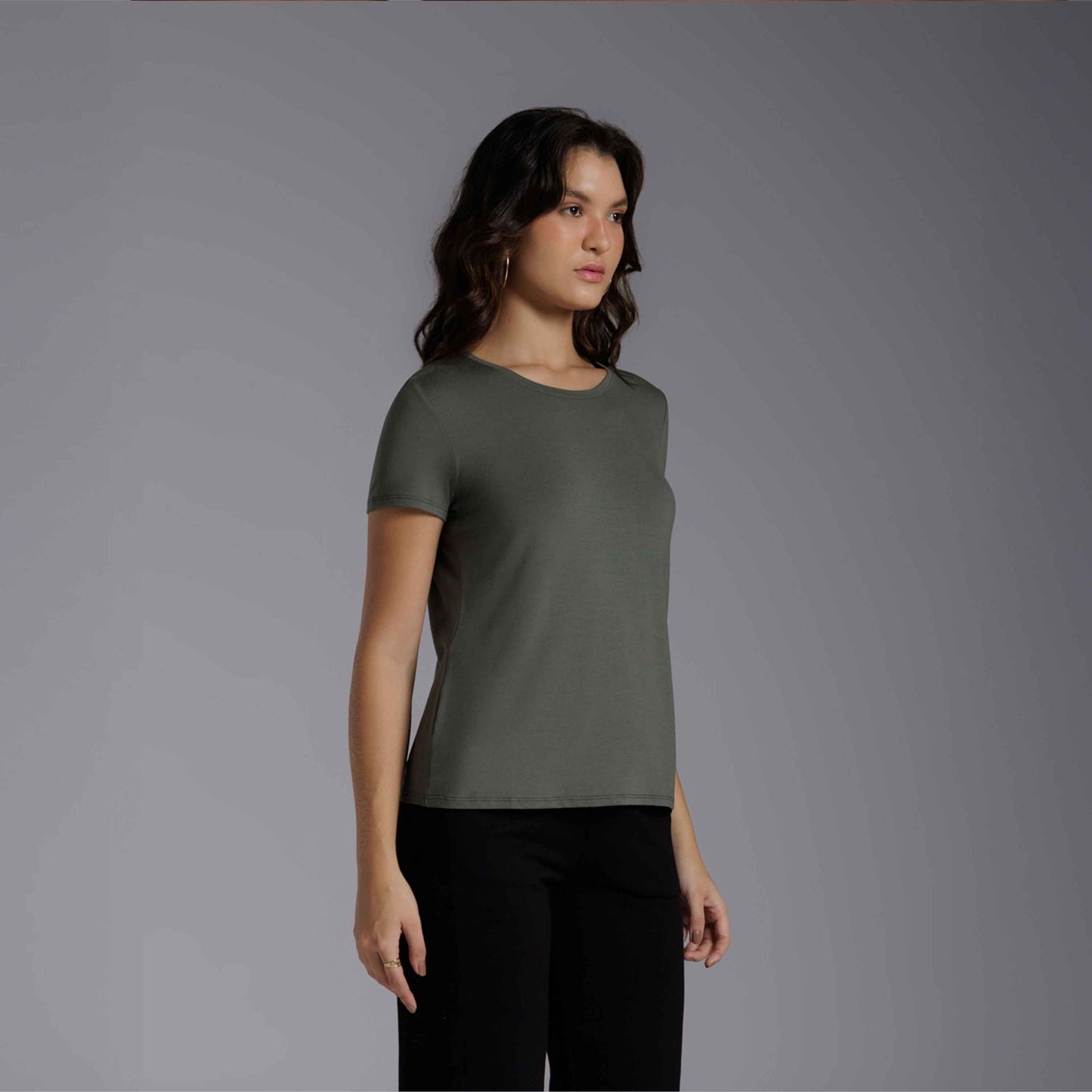 Tech T-Shirt Modal Feminina - Verde Figo