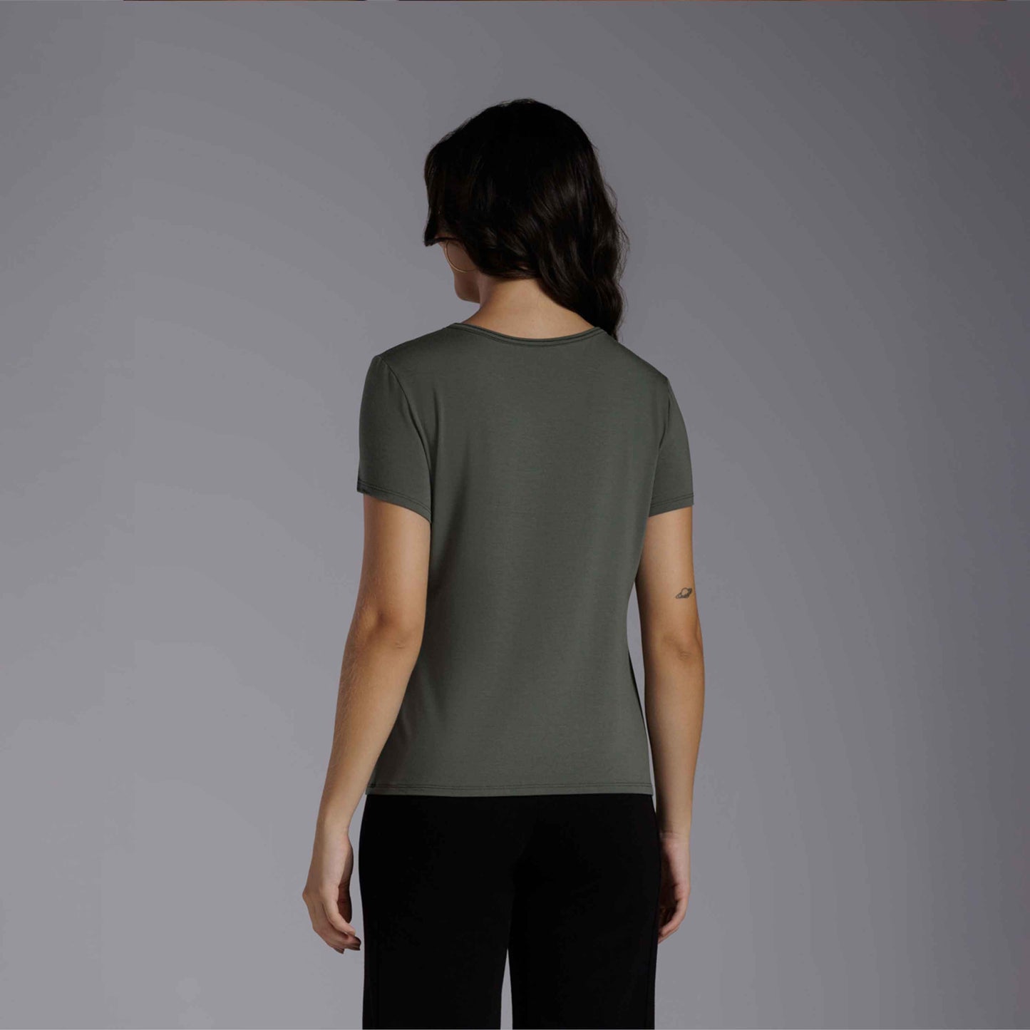 Tech T-Shirt Modal Feminina - Verde Figo