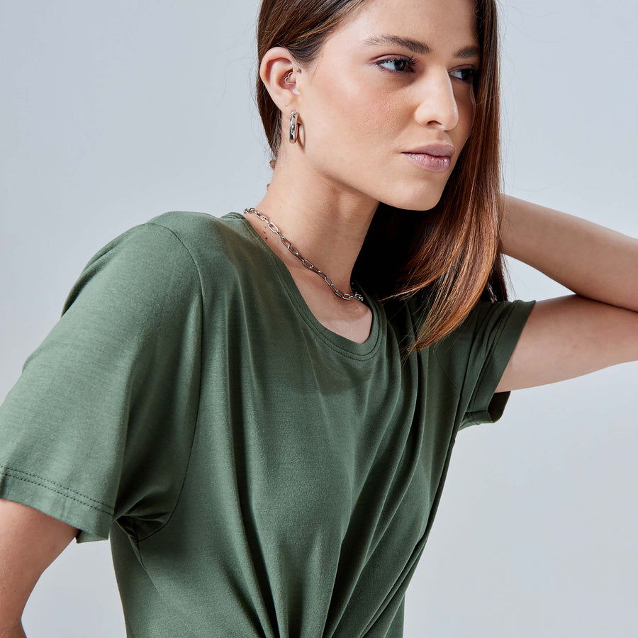 Tech T-Shirt Modal Feminina - Verde Figo