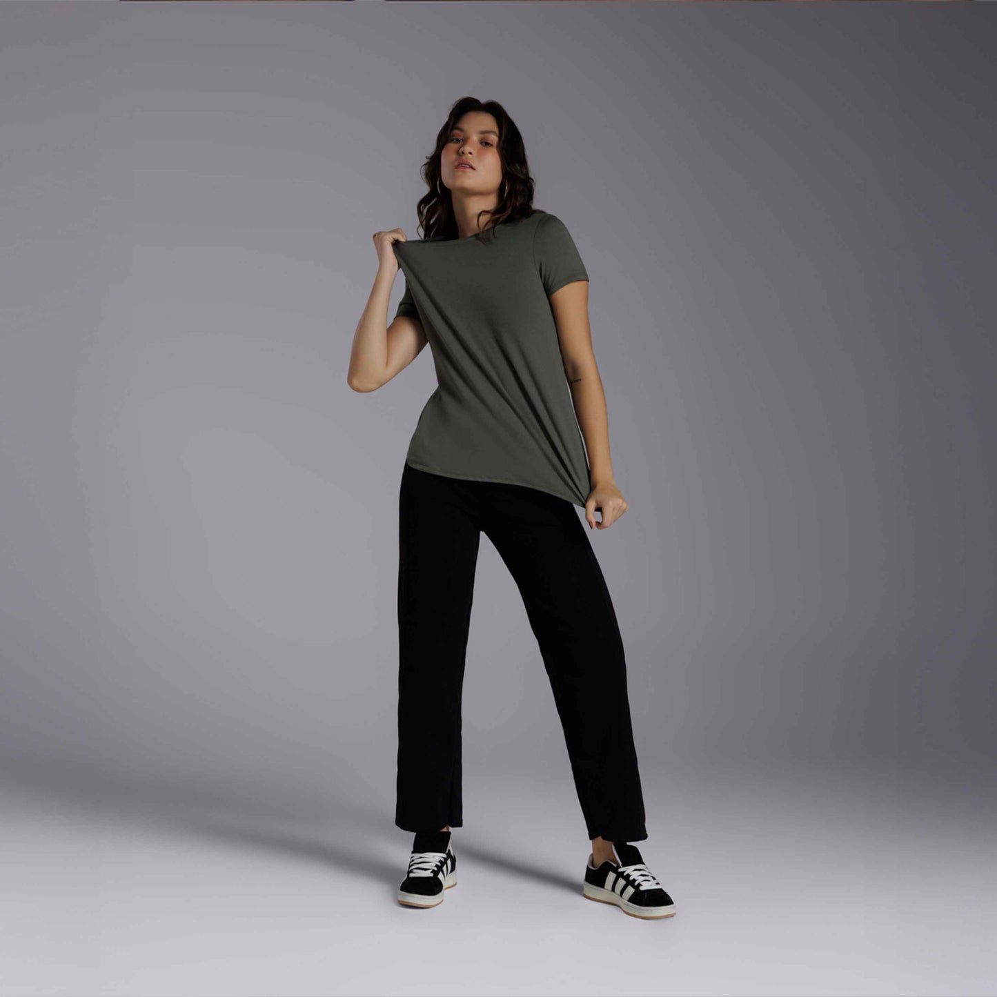 Tech T-Shirt Modal Feminina - Verde Figo