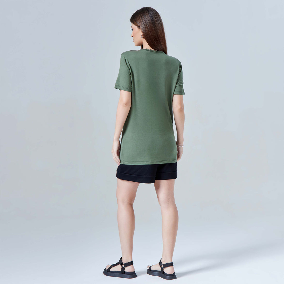 Tech T-Shirt Modal Feminina - Verde Figo