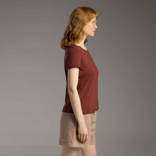 Tech T-Shirt Modal Feminina - Vermelho Cabernet