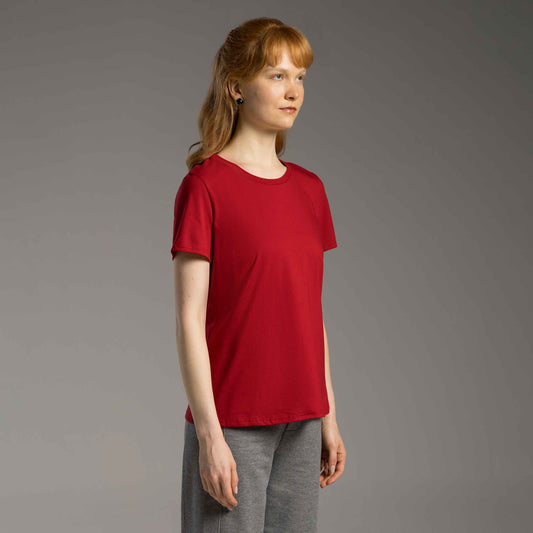 Tech T-Shirt Impermeável Feminina - Vermelho Hibisco