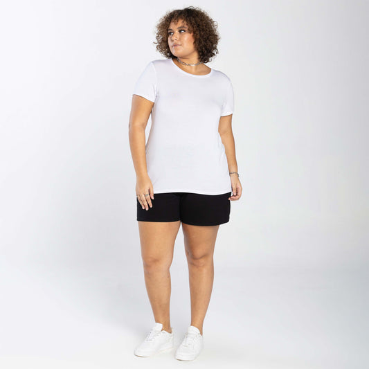 Tech T-Shirt Modal Plus Feminina - Branco