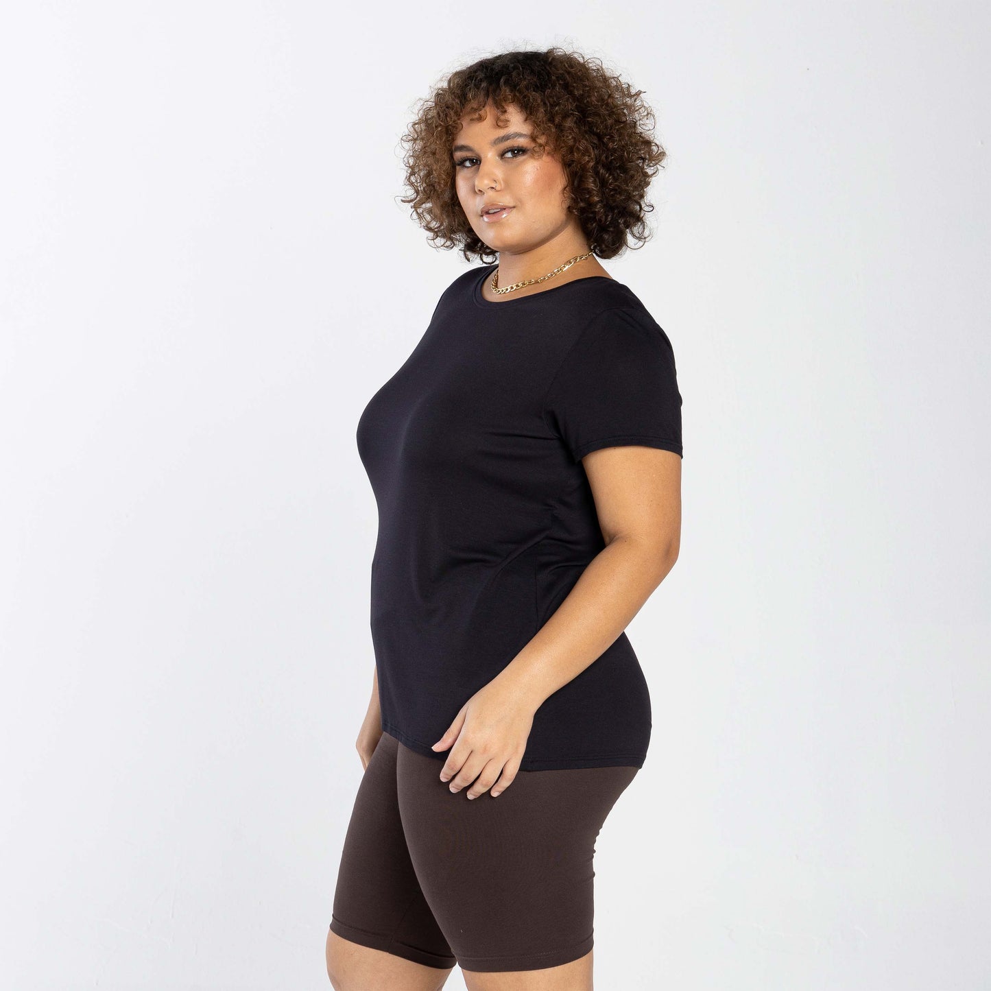 Tech T-Shirt Modal Plus Feminina - Preto