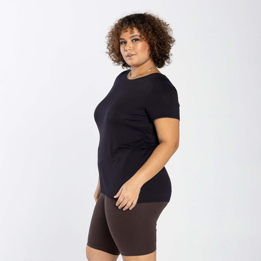 Tech T-Shirt Modal Plus Feminina - Preto