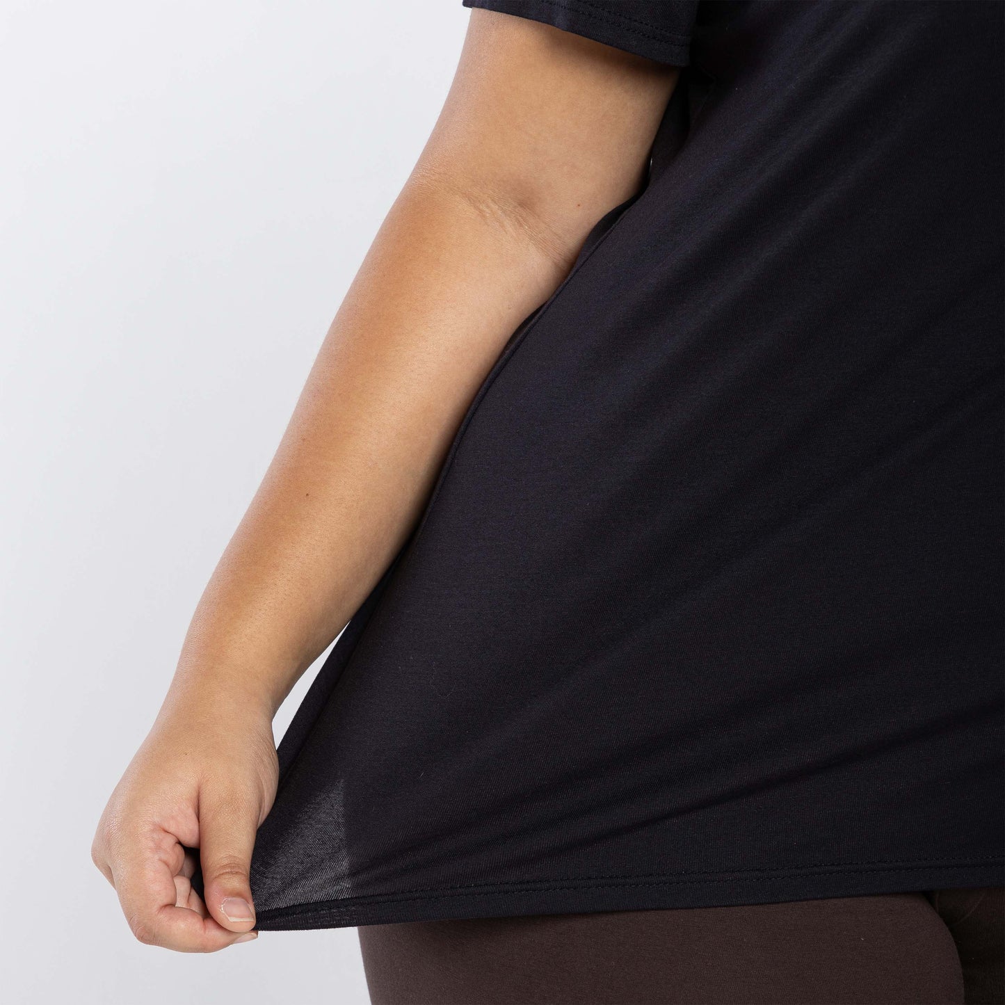 Tech T-Shirt Modal Plus Feminina - Preto