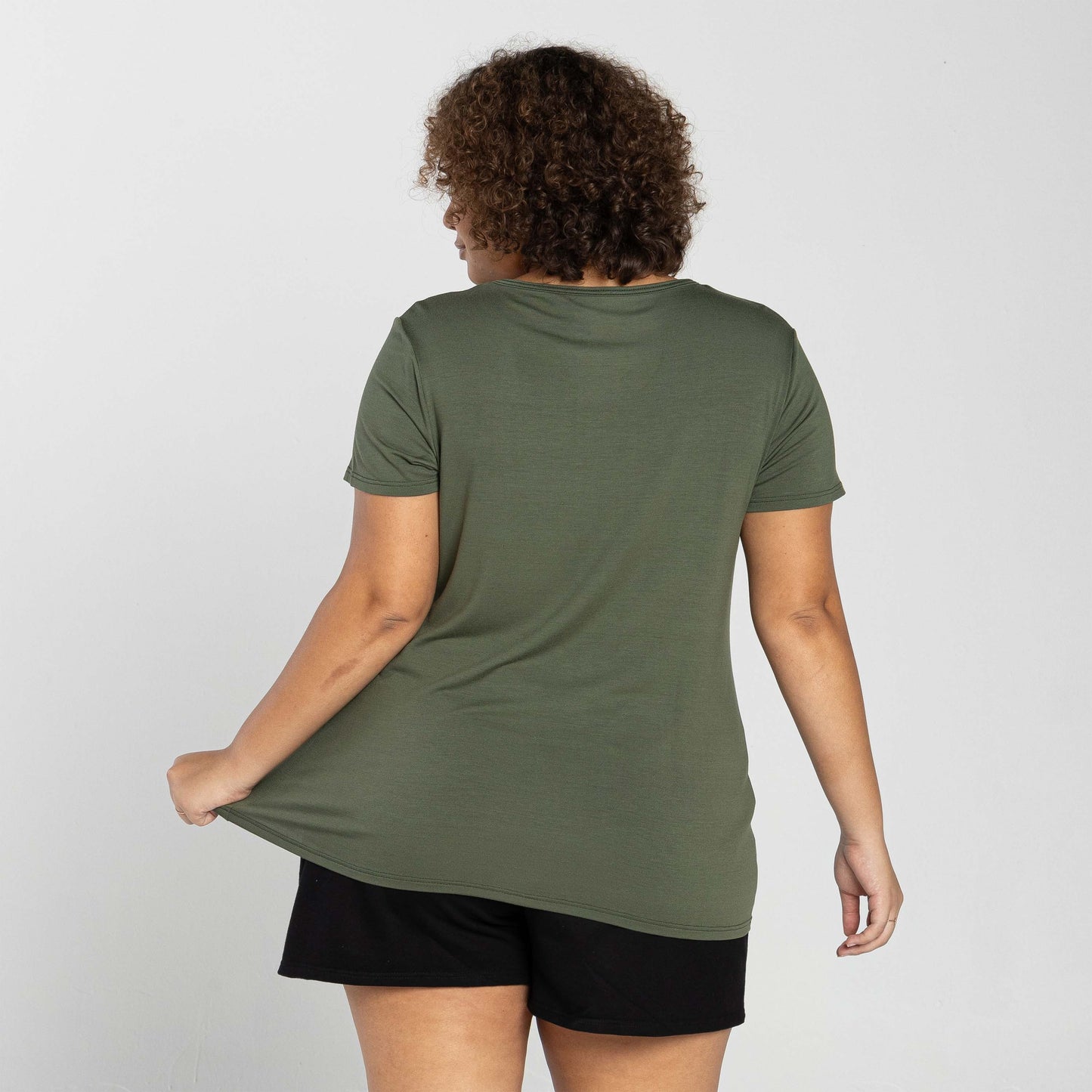 Tech T-Shirt Modal Plus Feminina - Verde Figo