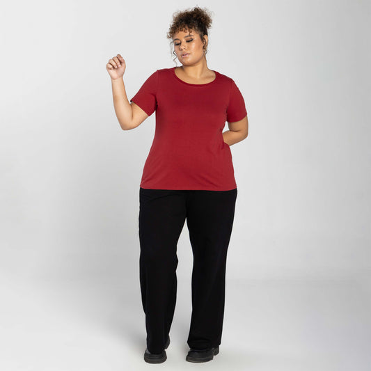 Tech T-Shirt Modal Plus Feminina - Vermelho Escarlate