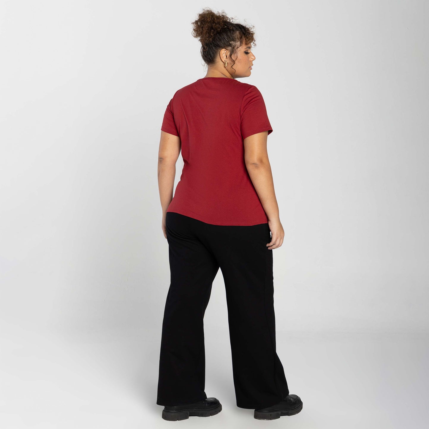 Tech T-Shirt Modal Plus Feminina - Vermelho Escarlate