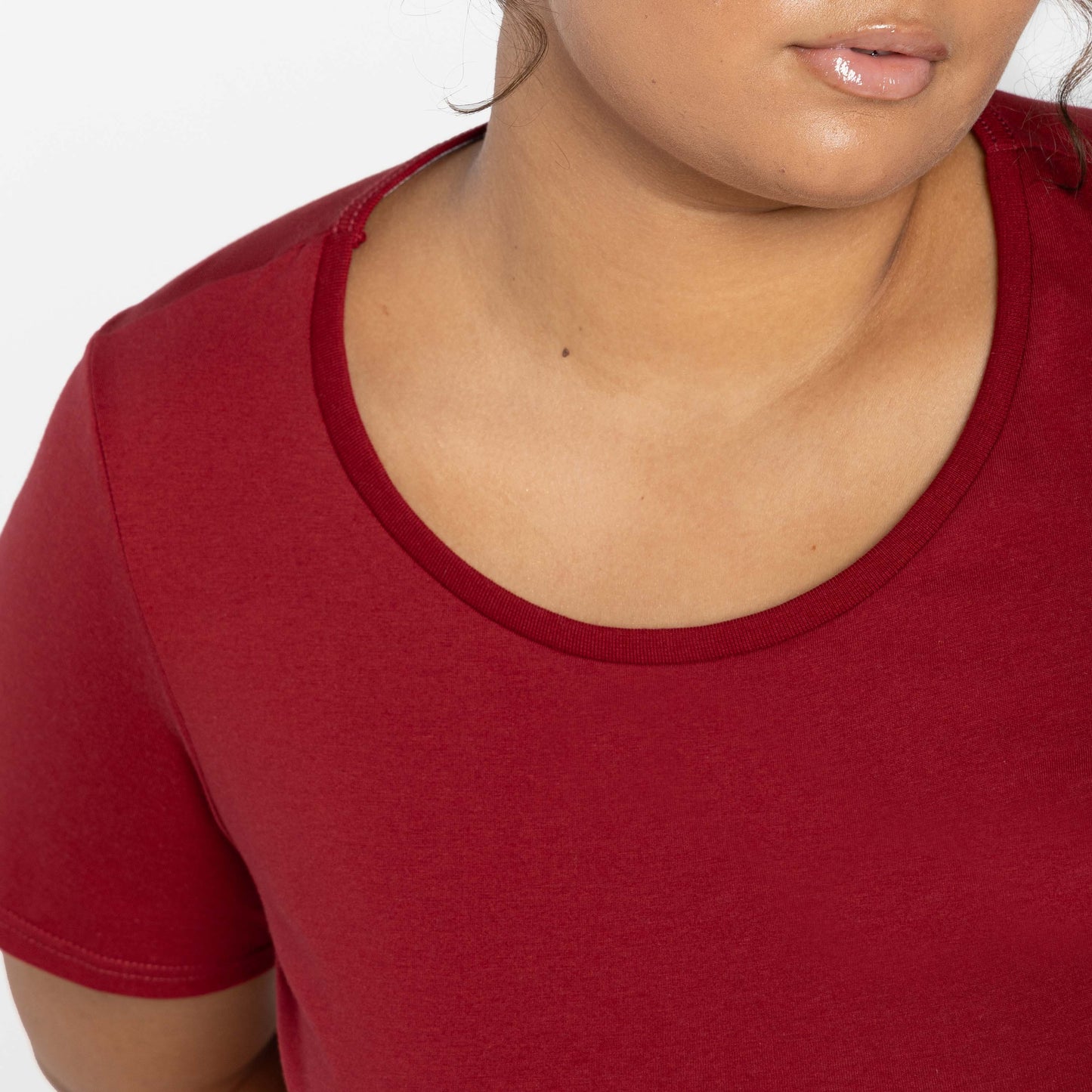 Tech T-Shirt Modal Plus Feminina - Vermelho Escarlate