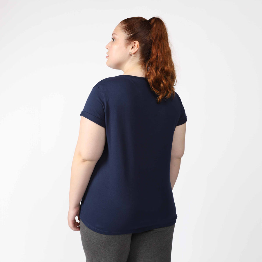 Tech T-Shirt Anti Odor Plus Feminina - Azul Marinho