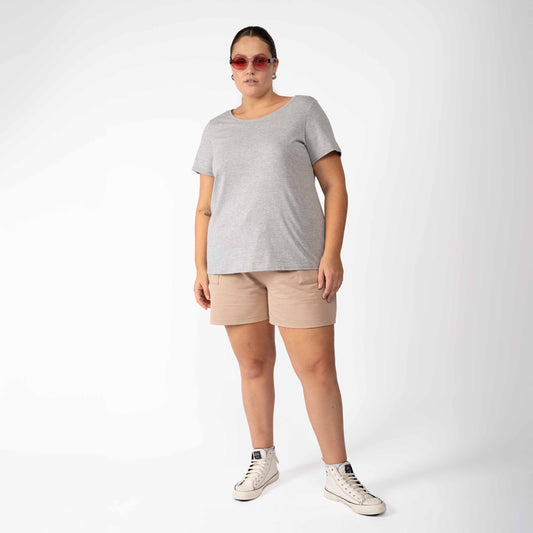 Tech T-Shirt Anti Odor Plus Feminina - Mescla Claro