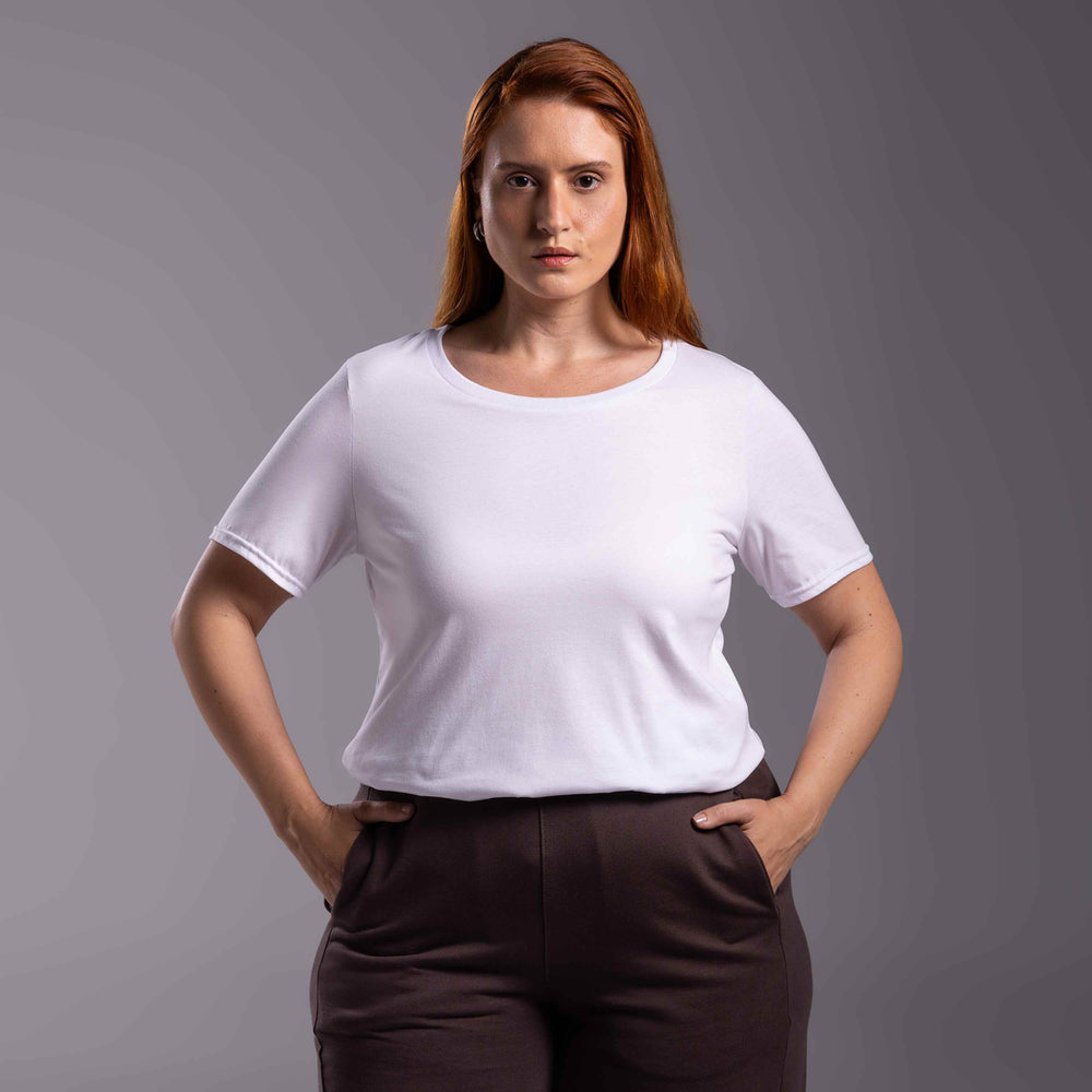 Tech T-shirt Impermeável Plus Feminina - Branco