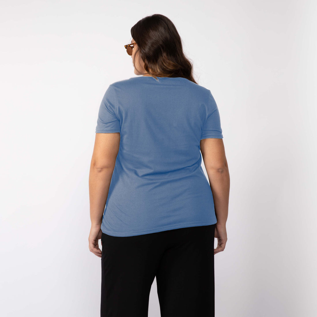 Tech T-shirt Impermeável Plus Feminina - Azul Aviador