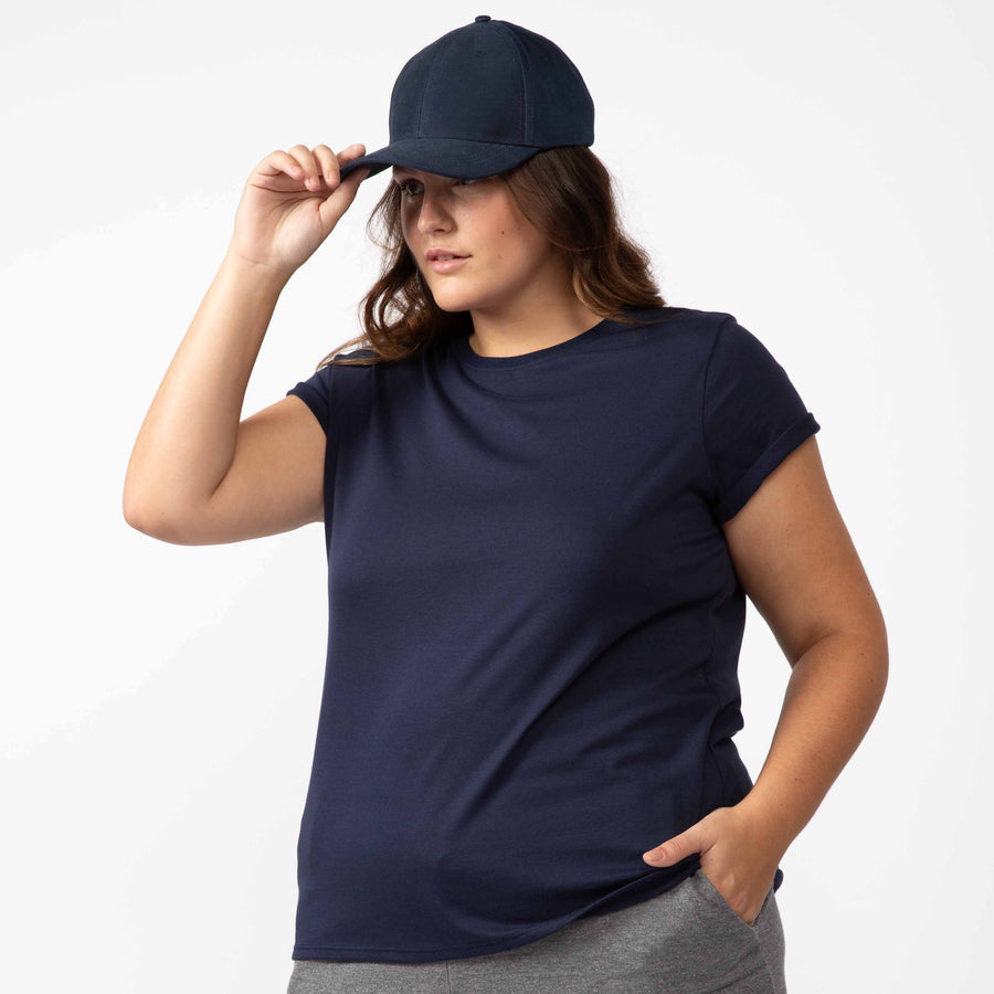 Tech T-shirt Impermeável Plus Feminina - Azul Marinho