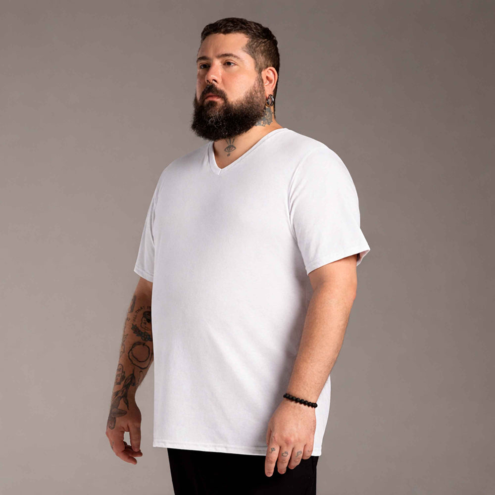Tech T-Shirt Anti Odor Gola V Plus Masculina - Branco
