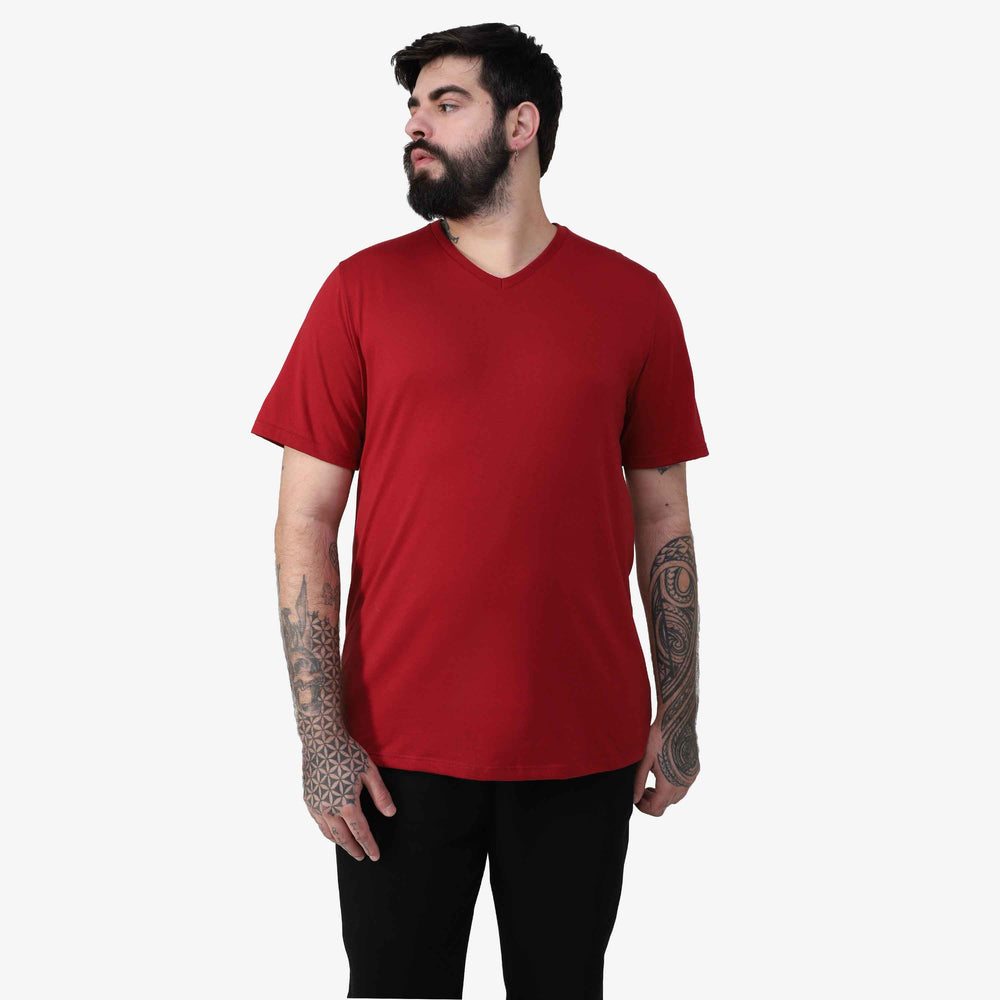 Tech T-Shirt Anti Odor Gola V Plus Masculina - Vermelho Escarlate