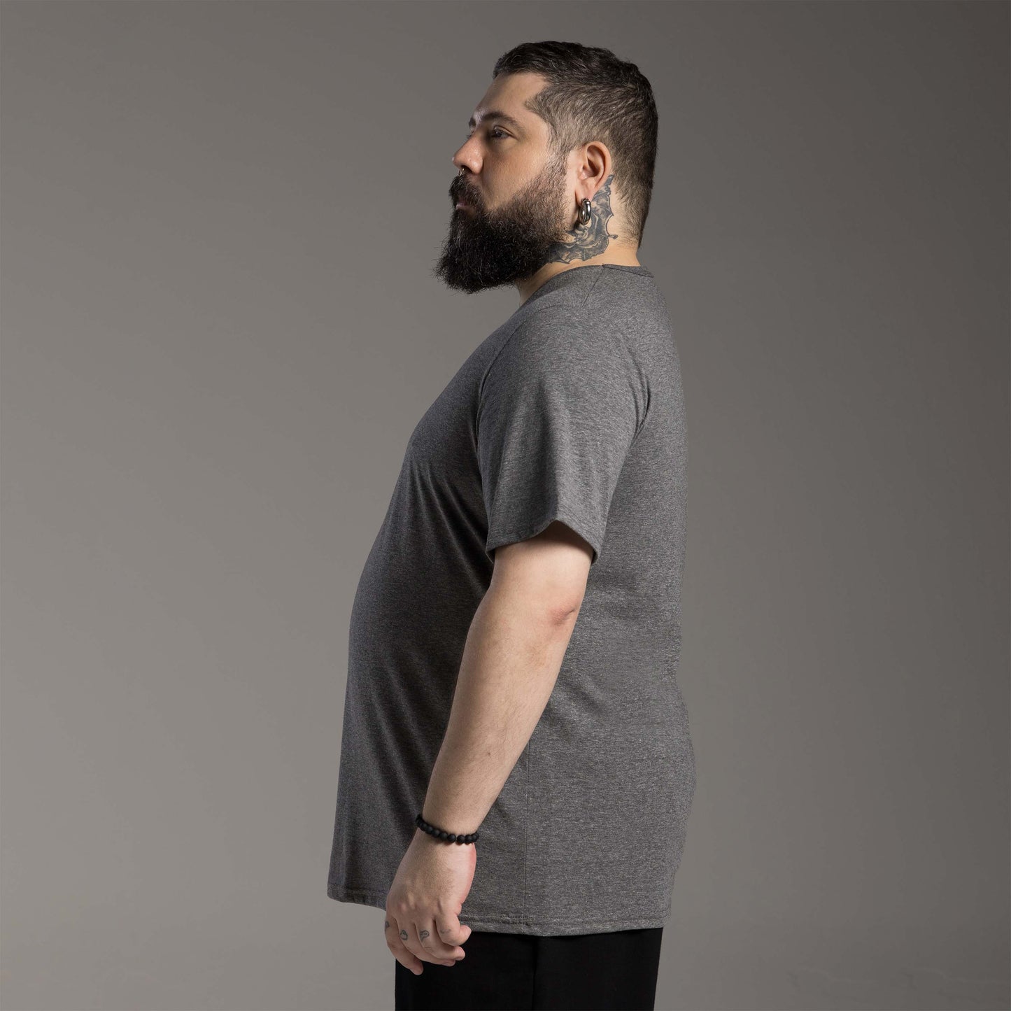 Tech T-Shirt Anti Odor Gola V Plus Masculina - Mescla Escuro