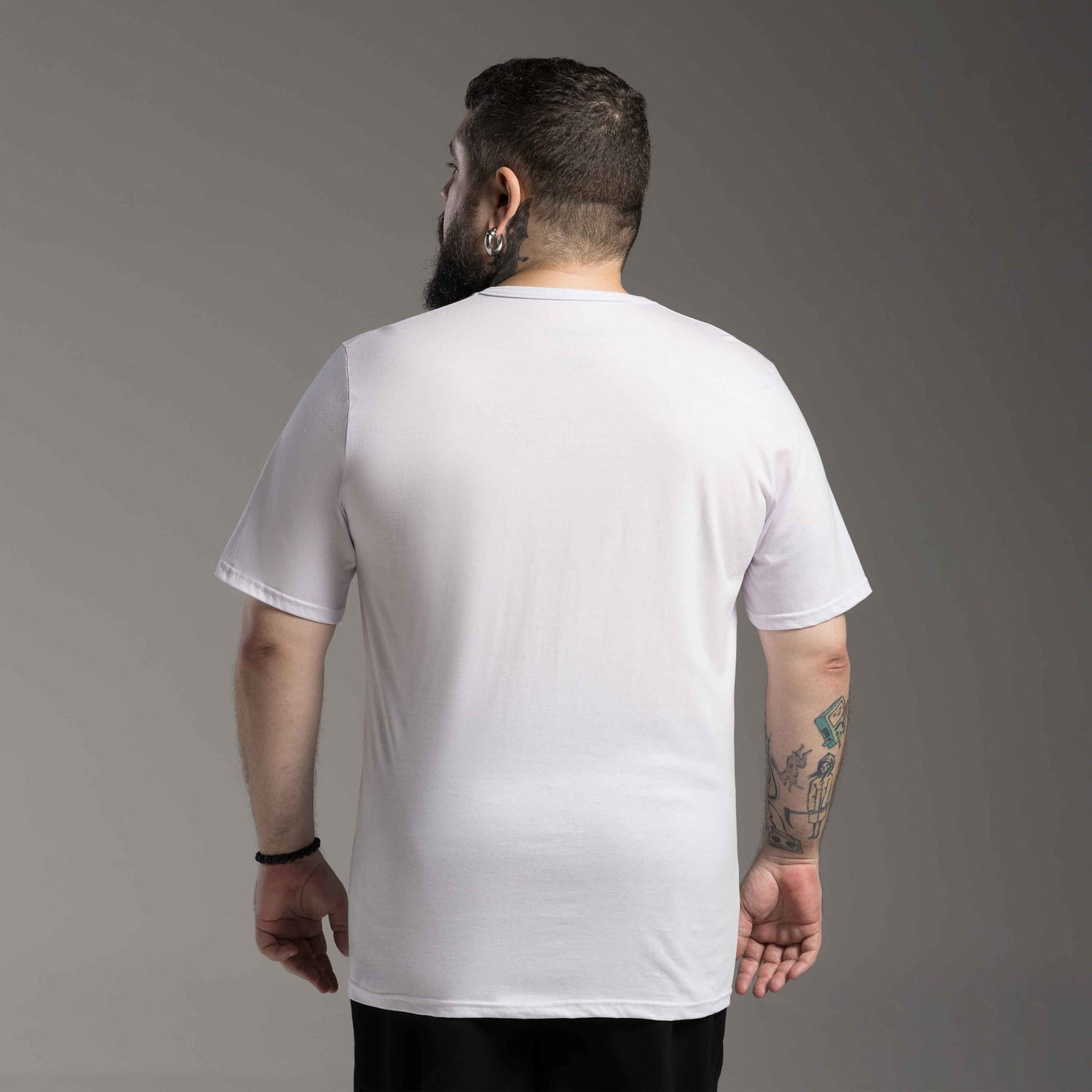 Tech T-Shirt NoLiquid Gola V Plus Masculina - Branco