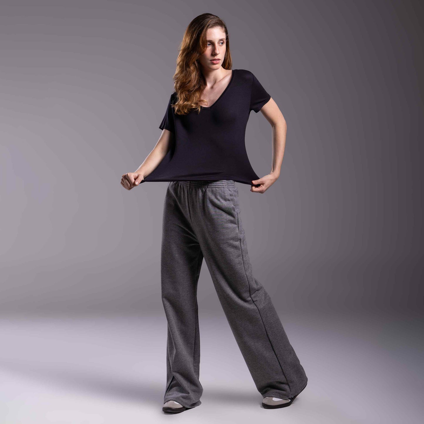 Tech T-Shirt Modal Gola V Feminina - Preto