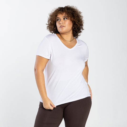 Tech T-Shirt Modal Gola V Plus Feminina - Branco