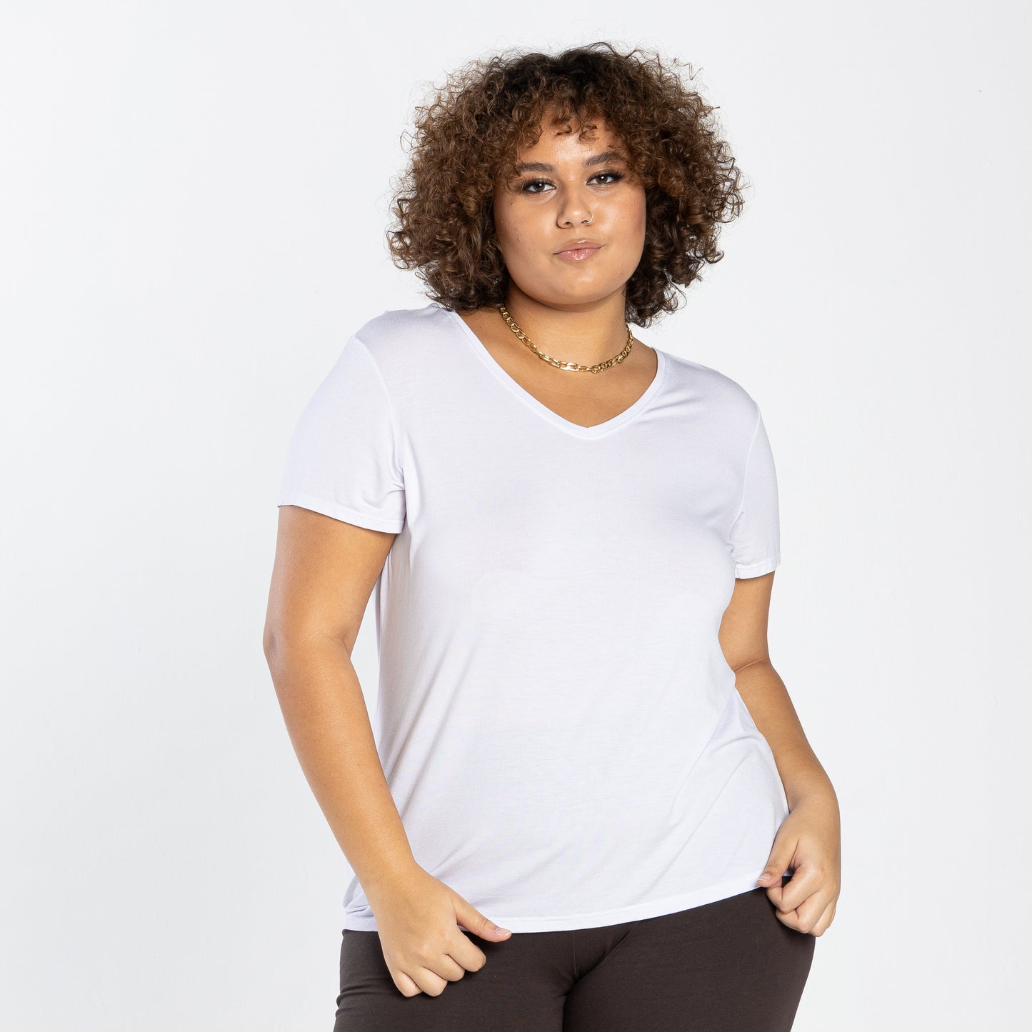 Tech T-Shirt Modal Gola V Plus Feminina - Branco