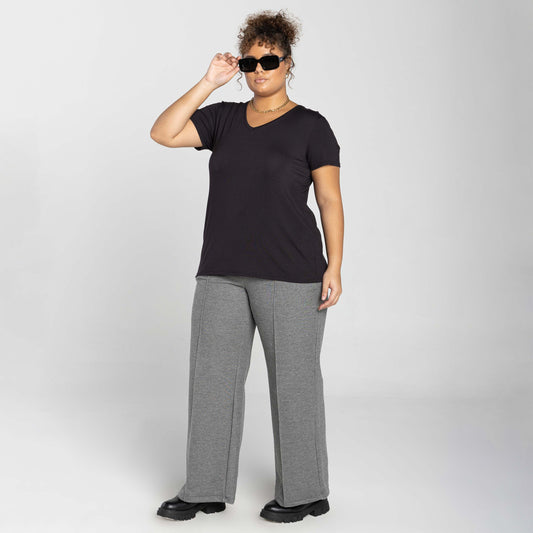Tech T-Shirt Modal Gola V Plus Feminina - Preto