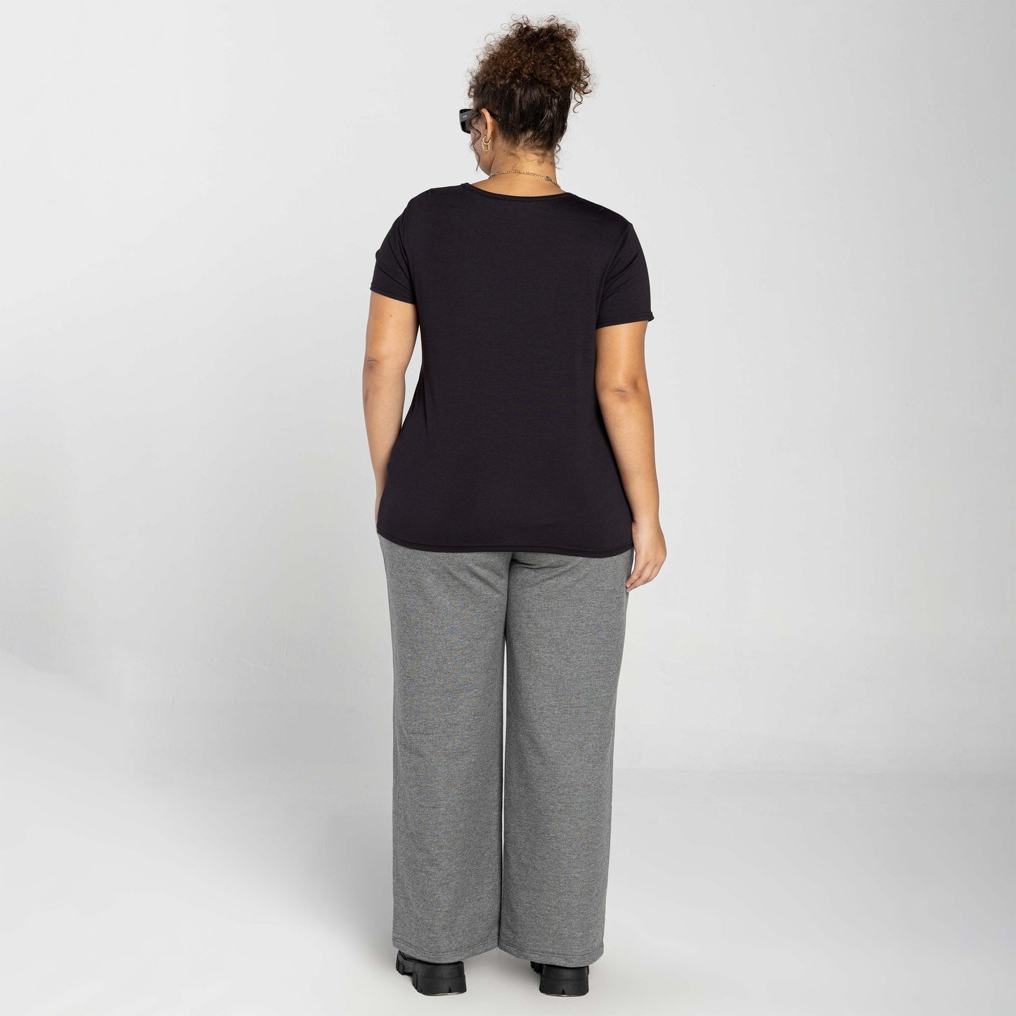 Tech T-Shirt Modal Gola V Plus Feminina - Preto