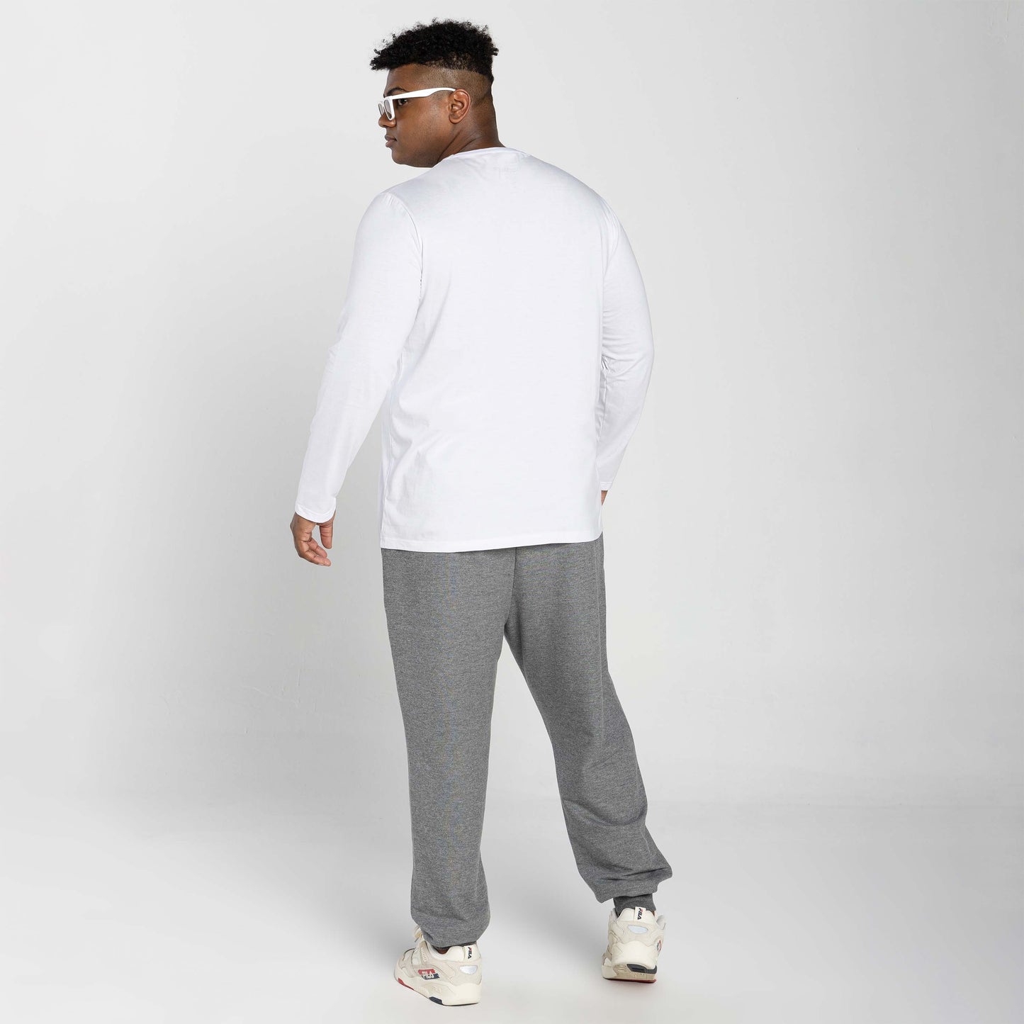 Tech T-Shirt Anti Odor Manga Longa Plus Masculina - Branco