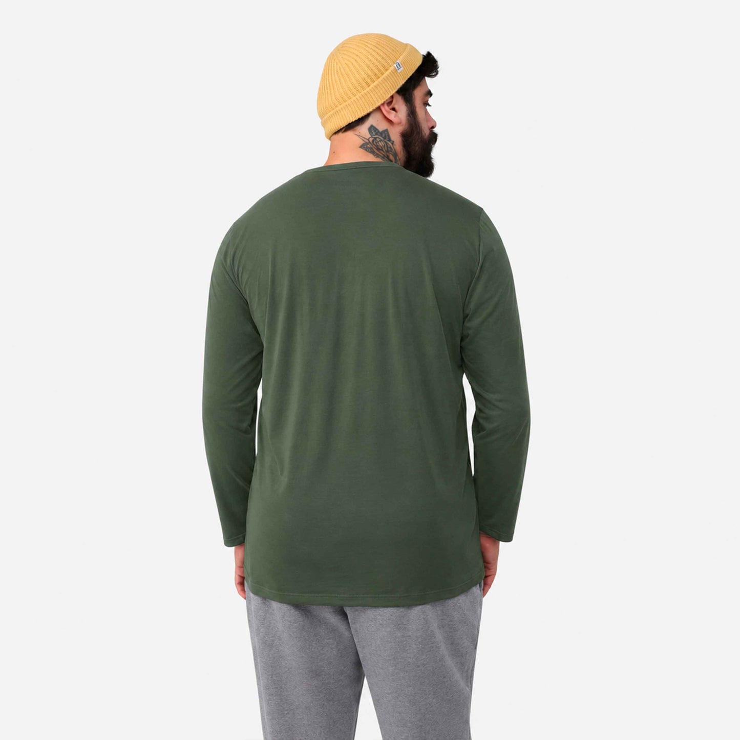 Tech T-Shirt Anti Odor Manga Longa Plus Masculina - Verde Selva