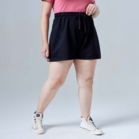 Shorts Moletom Tech Impermeável Plus Feminino - Preto