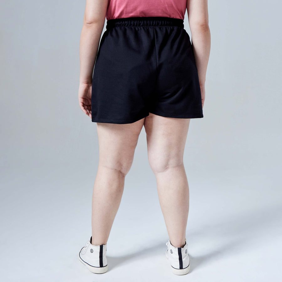 Shorts Moletom Tech Impermeável Plus Feminino - Preto