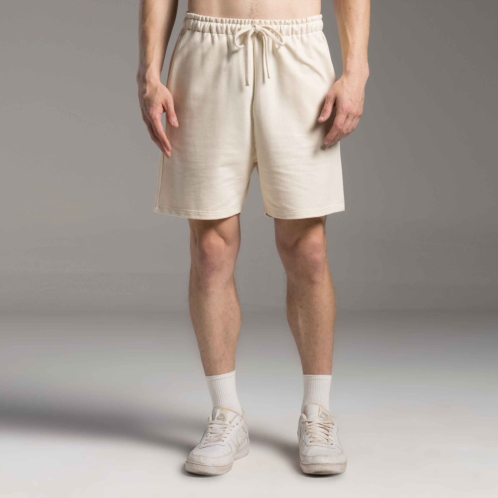 Bermuda Moletom Tech Impermeável Masculina - Off Vanilla