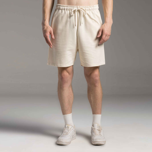Bermuda Moletom Tech Impermeável Masculina - Off Vanilla