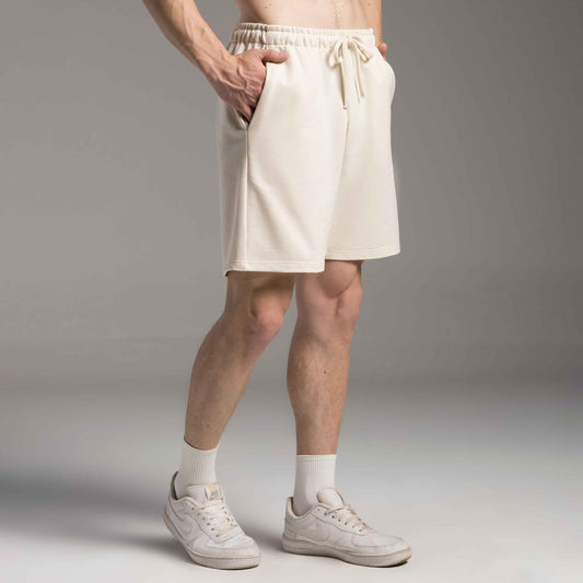 Bermuda Moletom Tech Impermeável Masculina - Off Vanilla