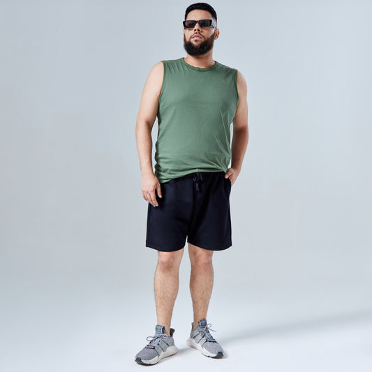 Bermuda Moletom Tech Impermeável Plus Masculina - Preto